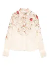 Zimmermann Printed Ramie Hypnotic Shirt In Neutral