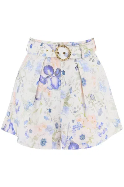 ZIMMERMANN ZIMMERMANN "FLORAL LINEN NATURE SHORTS FOR