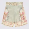 Zimmermann Floral Linen Shorts In Multi