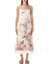 Zimmermann Womens Cream Multi Floral Alchemy Floral-print Linen Midi Dress In Neutral
