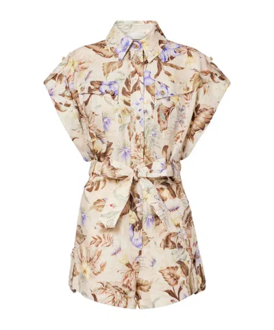 Zimmermann Floral Pattern Bodysuit In Multi