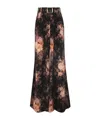 Zimmermann Silk Illustration Flared Trousers In Black