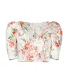 Zimmermann Floral Pattern Short Blouse In Multi