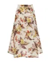 Zimmermann Jupe Midi À Motif In Nude