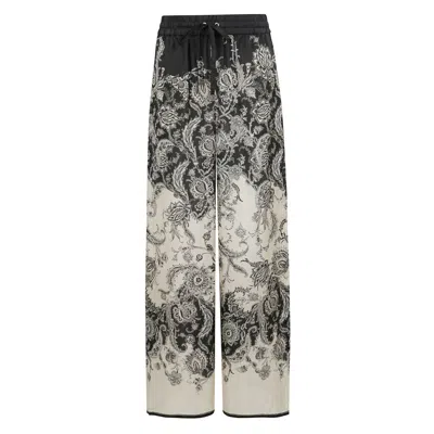 Zimmermann Pantalone Rhiannon In Seta Stampata  Donna In Black
