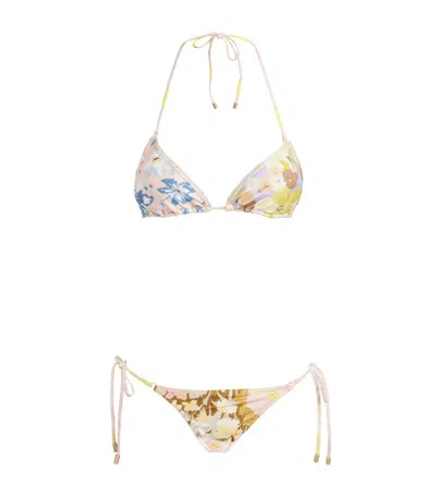 Zimmermann Floral Pop Bikini In Multi