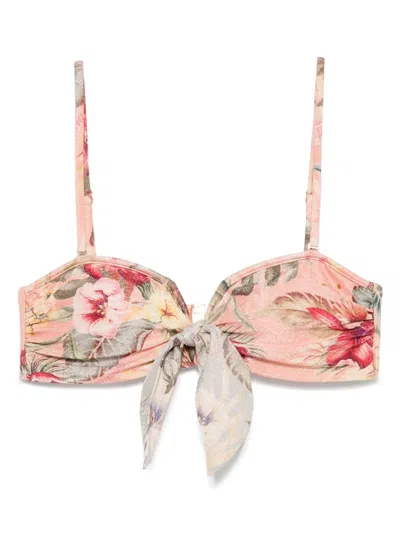 Zimmermann Coco Scarf Bikini Top In Multi