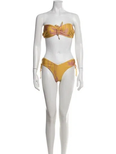 Pre-owned Zimmermann Floral Print Bikini W/ Tags In Multicolor