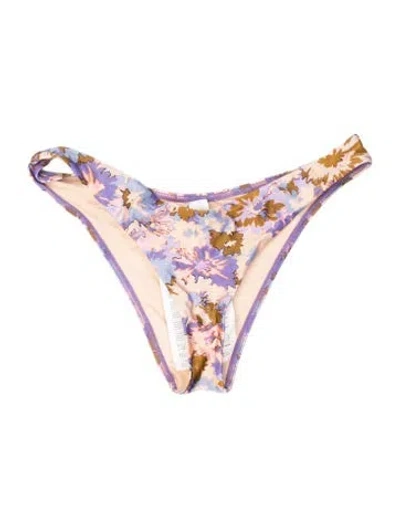 Pre-owned Zimmermann Floral Print Bottoms W/ Tags In Neutral