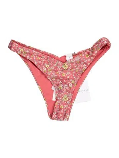 Pre-owned Zimmermann Floral Print Bottoms W/ Tags In Pink