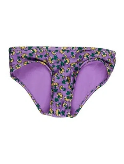 Pre-owned Zimmermann Floral Print Bottoms W/ Tags In Purple