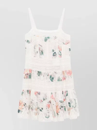 Zimmermann Acacia Lace Mini Dress In Multicolour