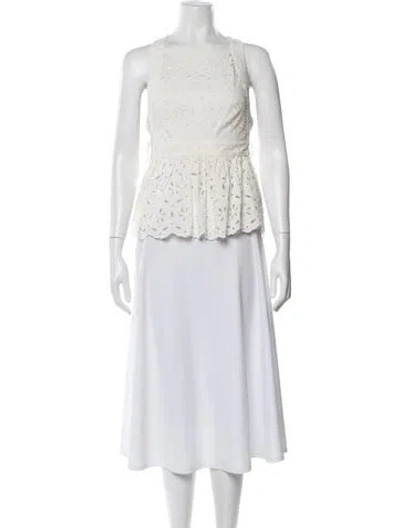 Pre-owned Zimmermann Floral Print Crew Neck Top In Neutral
