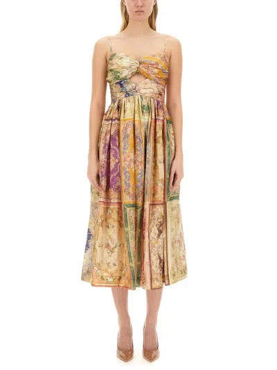 Zimmermann Floral Print Dress In Multicolour