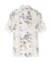 Zimmermann Oversized Shirt With Lace Trim And Floral Print In White