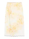 Zimmermann Women Printed Linen Crush Skirt In Yellow