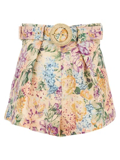 Zimmermann Halliday Tuck Short In Multicolor