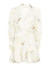 Zimmermann Womens Balance Long-sleeve Linen And Silk-blend Mini Dress White Hydrangea Xxs In White