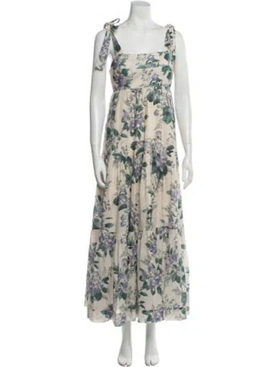 Pre-owned Zimmermann Floral Print Long Dress