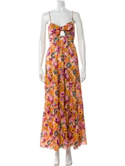 Pre-owned Zimmermann Floral Print Long Dress