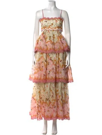 Pre-owned Zimmermann Floral Print Long Dress