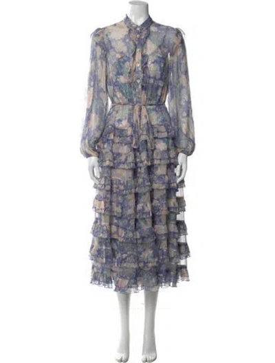Pre-owned Zimmermann Floral Print Long Dress