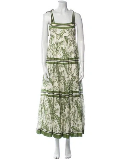 Pre-owned Zimmermann Floral Print Long Dress In Multi