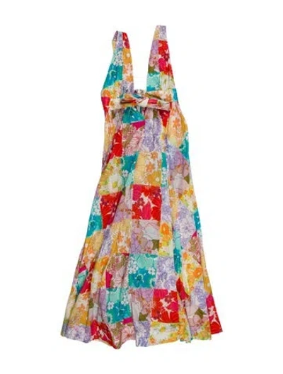 Pre-owned Zimmermann Floral Print Long Dress In Multi