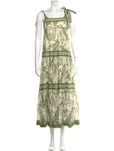 Pre-owned Zimmermann Floral Print Long Dress In Multi