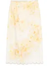 Zimmermann Women Printed Linen Crush Skirt In Yellow