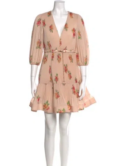 Pre-owned Zimmermann Floral Print Mini Dress