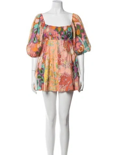 Pre-owned Zimmermann Floral Print Mini Dress