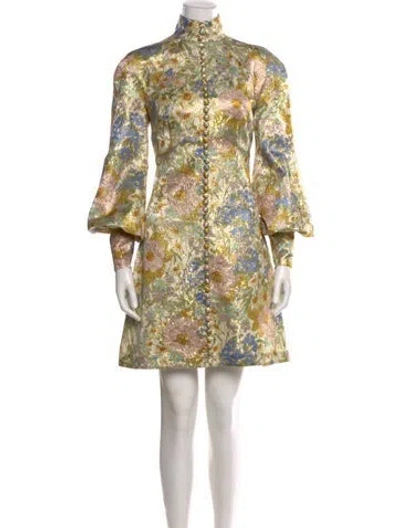 Pre-owned Zimmermann Floral Print Mini Dress
