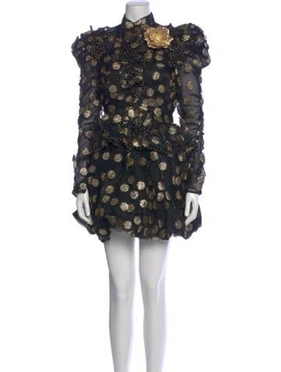 Pre-owned Zimmermann Floral Print Mini Dress In Multi