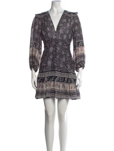Pre-owned Zimmermann Floral Print Mini Dress In Multi