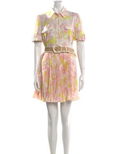 Pre-owned Zimmermann Floral Print Mini Dress In Pink