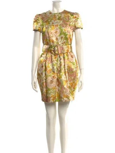 Pre-owned Zimmermann Floral Print Mini Dress W/ Tags