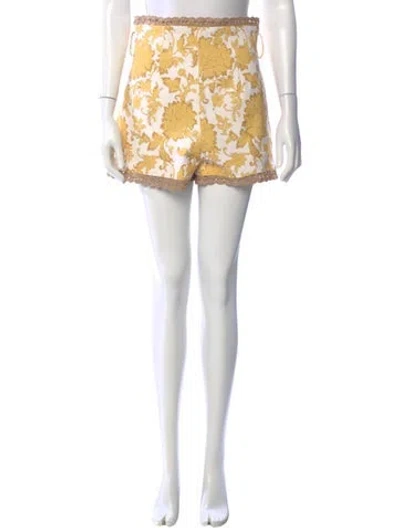 Pre-owned Zimmermann Floral Print Mini Shorts In Multi