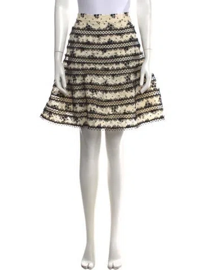 Pre-owned Zimmermann Floral Print Mini Skirt In Neutrals