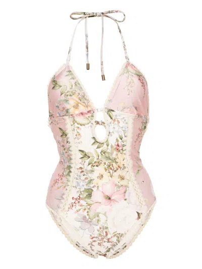 ZIMMERMANN ZIMMERMANN FLORAL PRINT ONE PIECE SWIMSUIT