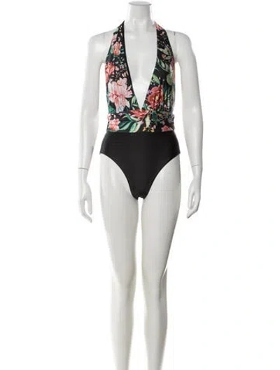Pre-owned Zimmermann Floral Print One-piece In White