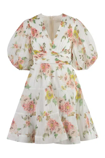 Zimmermann Floral Print Pleated Dress