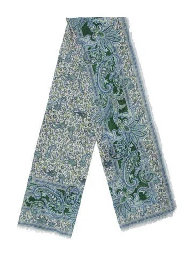 Pre-owned Zimmermann Floral Print Scarf W/ Tags In Green