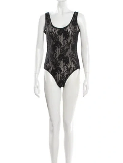 Pre-owned Zimmermann Floral Print Scoop Neck Bodysuit In Multi