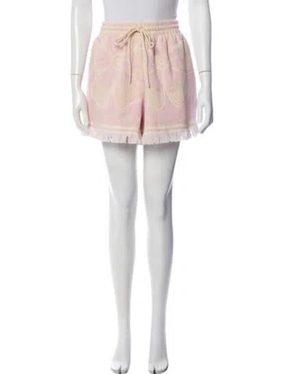 Pre-owned Zimmermann Floral Print Shorts In Pink