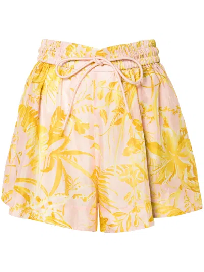 Zimmermann Floral Print Silk Short