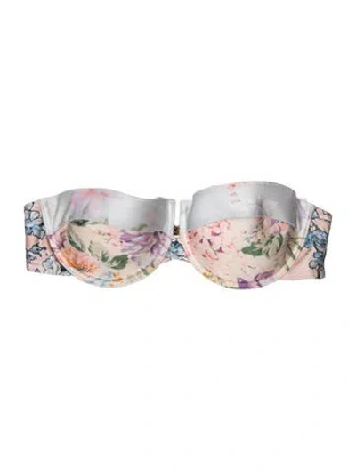 Pre-owned Zimmermann Floral Print Top In Multi
