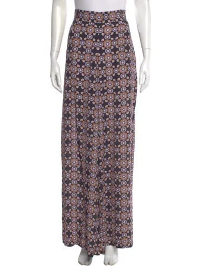 Pre-owned Zimmermann Floral Print Wide Leg Pants In Black