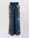 Zimmermann Floral Print Wide-leg Relaxed Trousers In Blue