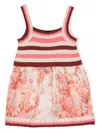 Zimmermann Crocheted Floral Cotton Dress In Neutrals